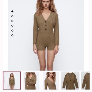 Zara ribbed knit jumpsuit